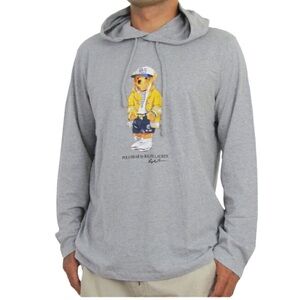 Polo Ralph Lauren Men’s Hoodie CP-93 Sailing POLO BEAR Limited Edition Gray Sz L